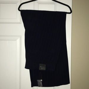 Lena wide leg trousers navy blue pinstripes